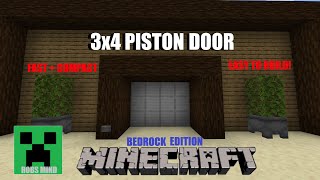 Minecraft 3x4 Piston Door Bedrock Edition [upl. by Rednaskela]