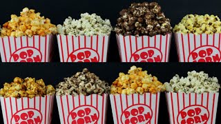 8 ways flavored popcorn 8 delicious and easy recipeshomemade popcorn [upl. by Idaf]