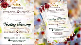 How To Design a Beautiful WEDDING INVITATION CARD  Photoshop Tutorial [upl. by Suillenroc828]