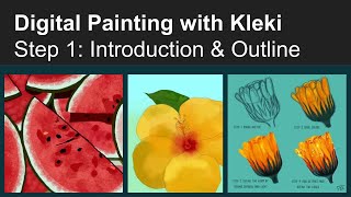 HOW TO Digital Painting with Kleki Step 1  Outline [upl. by Rehpotsirc854]