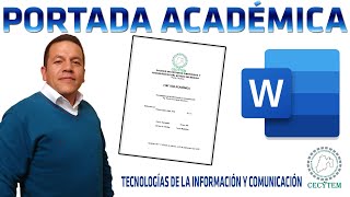 Como CREAR una Portada Académica en Word para entregar Trabajos Escolares [upl. by Aniraz]