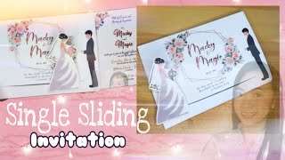 Single Sliding Invitation tutorial DIY elegant invitation by Madss [upl. by Belford867]