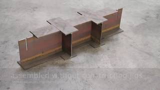 ideas to assemble H steel beams without using the jigs assembly [upl. by Akenahs]