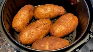 Air Fryer Baked Potatoes Recipe  How To Bake Whole Potatoes In The Air Fryer  AMAZING CRISPY SKIN [upl. by Roy]