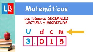 Los Números DECIMALES LECTURA y ESCRITURA ✔👩‍🏫 PRIMARIA [upl. by Adeline103]