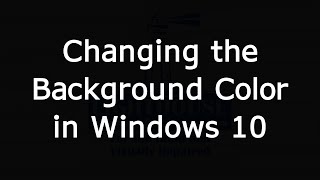 Changing the Desktop Background Color in Windows 10 [upl. by Bernard545]