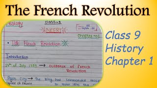 CBSE Class 9 History Chapter 1 The French Revolution hand written notes toptargeteducation [upl. by Grayce]