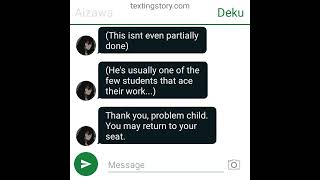 Abused Deku Texting Story Part One TodoDeku  Trigger warning [upl. by Minetta557]