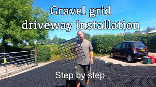 Gravel grid driveway installation [upl. by Namwen]