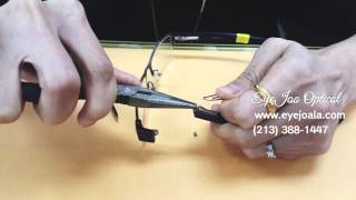 Spring hinge glasses repair How to fix  Eyejoa Optical [upl. by Nnylyoj]