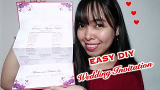 EASY DIY ELEGANT WEDDING INVITATION  Easy Step By Step Tutorial [upl. by Samtsirhc]