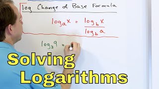 Logarithm Change of Base Formula amp Solving Log Equations  Part 1  7 [upl. by Gretna]