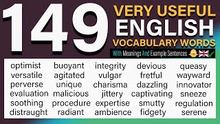 149 VERY USEFUL English Vocabulary Words with Meanings and Phrases  Improve Your English Fluency [upl. by Ennaecarg560]