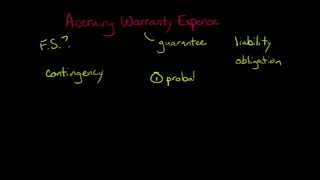 Accounting for Warranty Expense [upl. by Annek]