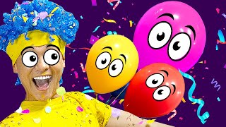 Learn Colors with Funny Balloons  D Billions Kids Songs [upl. by Ylimme]