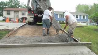 How to Pour a Concrete Driveway [upl. by Emoreg]