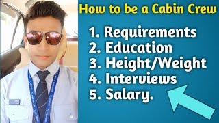 How to become a cabin crew  How to become an Air hostess  cabin crew requirements [upl. by Eimarej]