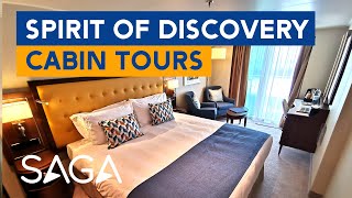 Saga Spirit of Discovery Suite Balcony Single and Deluxe Cabin Tours [upl. by Amora]