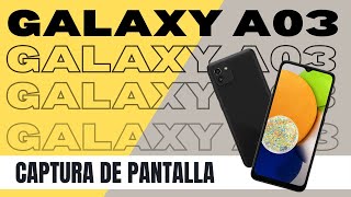 Como hacer una Captura de Pantalla Samsung A03 [upl. by Eimmac]