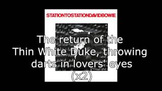 Station to Station  David Bowie  Lyrics [upl. by Tahpos]