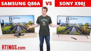 Samsung Q80A vs Sony X90J  MidRange Showdown [upl. by Shuman]