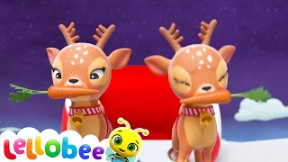 Santas Reindeer Song  Nursery Rhymes with Subtitles [upl. by Ened]