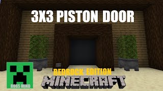 Minecraft 3x3 Piston Door Bedrock Edition EASY [upl. by Ardnuahc]