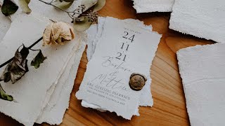 How to make Handmade Paper Wedding Invitations  DIY Tutorial [upl. by Dat]