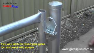 Gate Latch 2 way for round pipe and square [upl. by Hassin555]