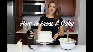 How To Frost A Cake  A Beginners Guide  CHELSWEETS [upl. by Telrats]