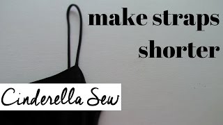 How to make straps shorter  Shorten straps on shirt or dress  Easy DIY clothing alterations [upl. by Folger]