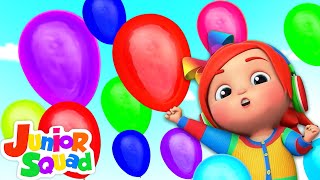 Balloon Song For Kids  Colors Song With Balloons  Nursery Rhymes amp Baby Songs By Junior Squad [upl. by Aseuqram]