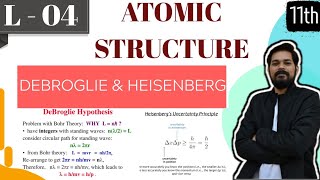 Atomic structure  Class 11 L4  Debroglie and Heisenberg [upl. by Lain]