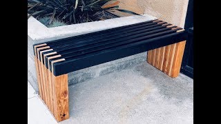 DIY a Sleek Slatted Bench with Ease [upl. by Scarrow]