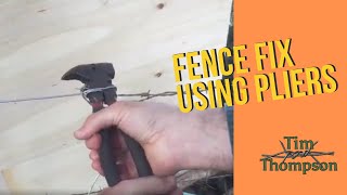 Fixing a Fence Using Only Pliers [upl. by Nwotna]