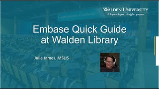 Embase Quick Guide at Walden Library [upl. by Gervase]