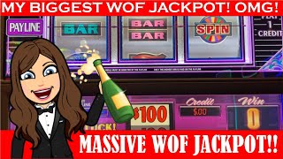 🔥MASSIVE 100 WHEEL OF FORTUNE 🔥💰💰EPIC Handpay Jackpot Caught LIVE Caesars Palace 💰💰VEGAS🔥 [upl. by Anelad132]