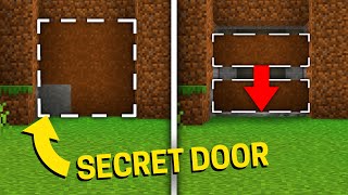 SECRET GRAVITYSAND PISTON DOOR Easy 3x3 Piston door TUTORIAL  Minecraft Redstone Doors [upl. by Naujed437]