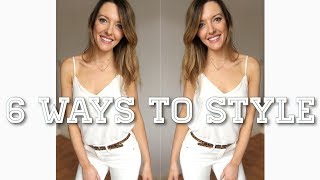 6 ways to style a white camisole lookbook  Dr Sarah Nicholls [upl. by Aisatan]