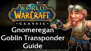 Gnomeregan Goblin Transponder Guide  Classic WoW Horde [upl. by Asillim]