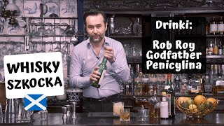 Whisky szkocka  Jak zrobić drinki z whisky Rob Roy Godfather Penicylina [upl. by Isnyl]