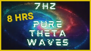 8 Hours 7hz PURE Theta Waves  CIA Hemi Sync  Sleep Meditation  Binaural Beats [upl. by Ardnaiek982]