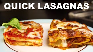 Easy lasagna recipes  tomato amp ricotta  meat sauce amp cream [upl. by Acim]