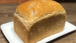 WHOLE WHEAT BREAD  HONEY WHEAT BREAD  Soft Brown Bread Recipe [upl. by Hsekin168]