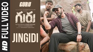 Guru Jingidi Full Song Video  Venkatesh Ritika Singh Santhosh Narayanan  Telugu Songs [upl. by Sidnac404]