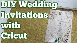 How to Make Wedding Invitations Using Cricut Maker [upl. by Hamas]