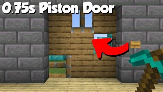 Minecraft Super Fast 3x3 Piston Door 075s [upl. by Jaycee989]