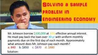 Engineering Economy Sample Problem [upl. by Czarra]