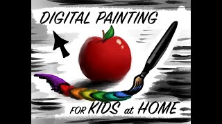 Digital Painting Lesson for Kids at Home Using Kleki [upl. by Zed507]