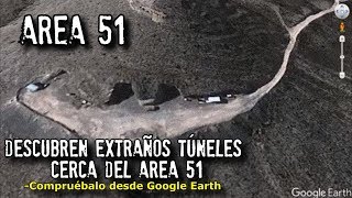 Descubren extraños túneles cerca del AREA 51  Google Earth [upl. by Arrio168]